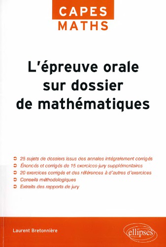 L'épreuve orale sur dossier de mathématiques - Capes MATHS