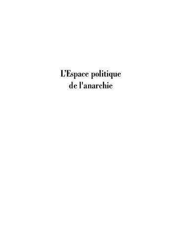 L’Espace politique de l’anarchie