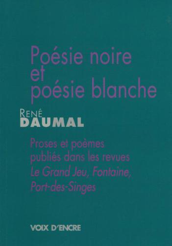 Poésie noire et poésie blanche