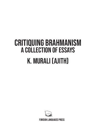 Critiquing Brahmanism