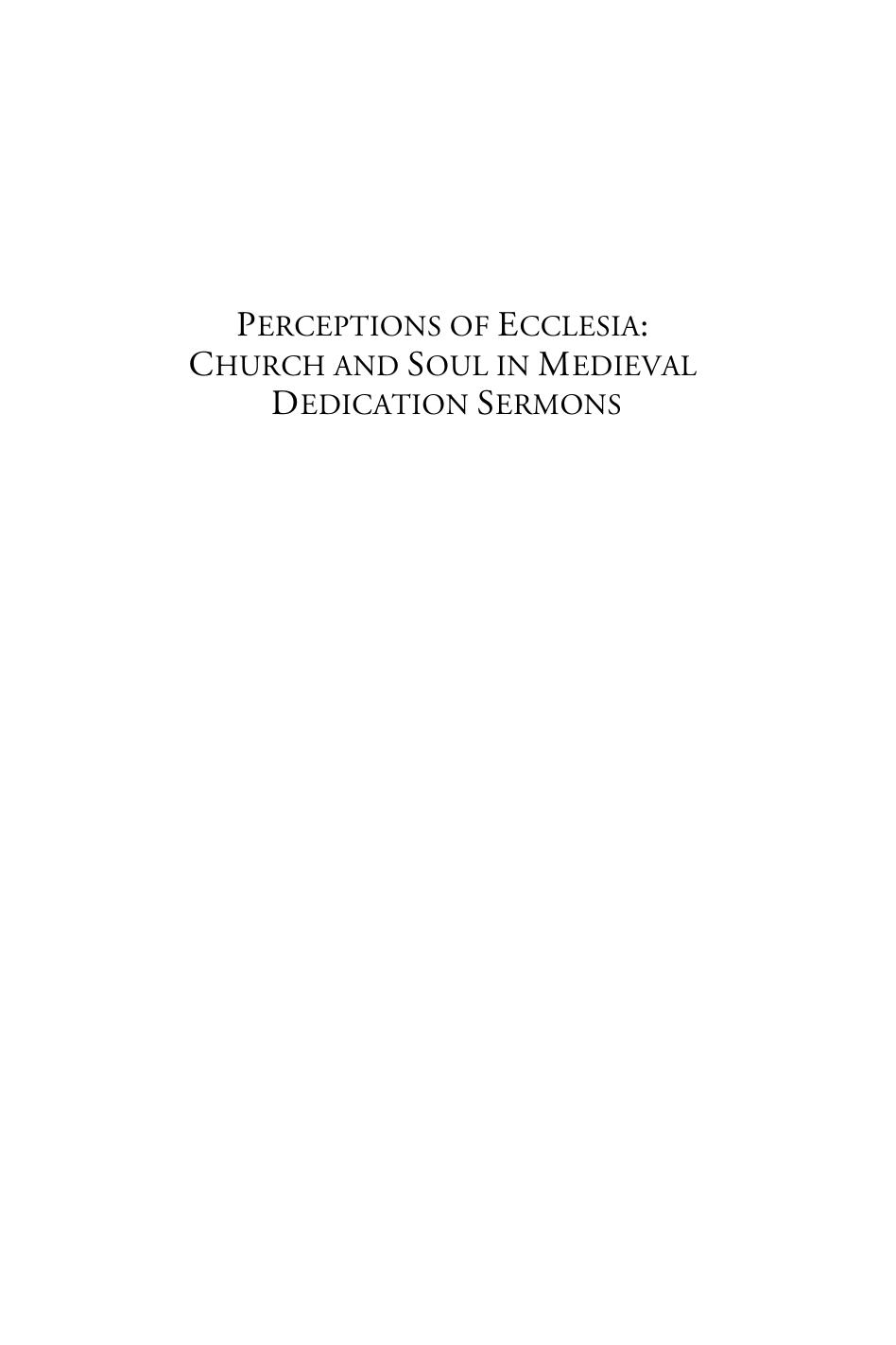 Perceptions of Ecclesia