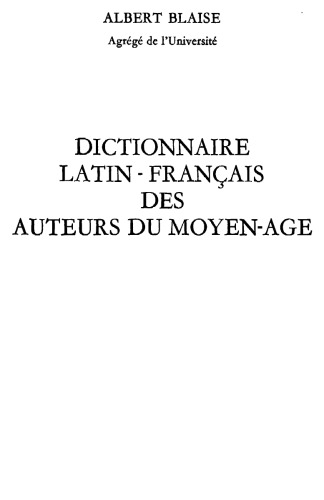 Lexicon Latinitatis Medii Aevi