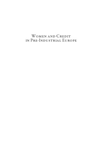 Women and credit in pre-industrial Europe