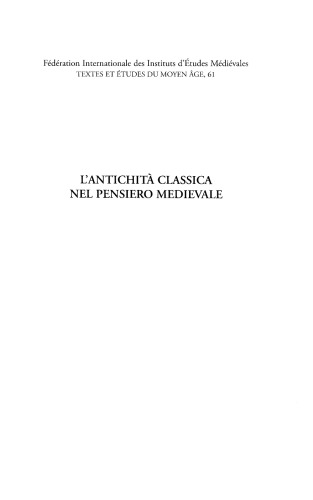 L'Antichità classica nel pensiero medievale