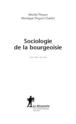 Sociologie de la bourgeoisie