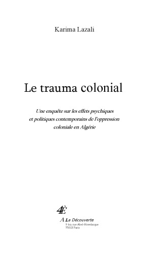 Le trauma colonial