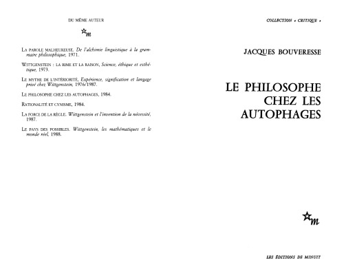 Le philosophe chez les autophages