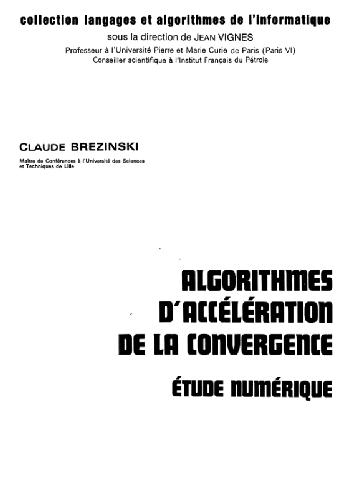 Algorithmes D'acceleration De La Convergence