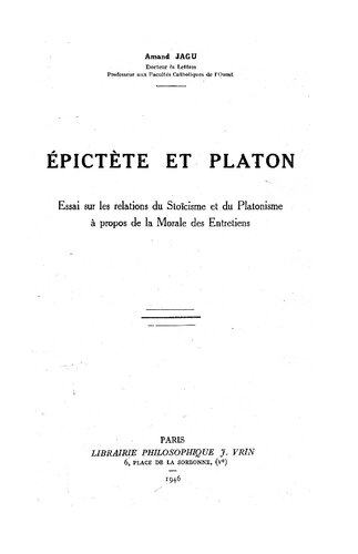 Epictete Et Platon