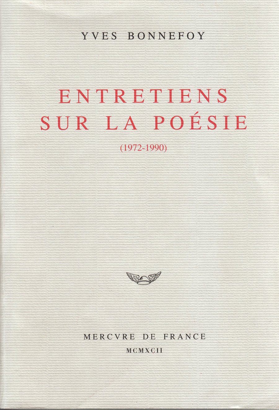 Entretiens sur la poésie