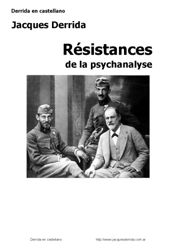 Re&amp;#X301;Sistances De La Psychanalyse