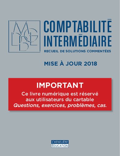 Comptabilité intermédiaire : analyse théorique et pratique