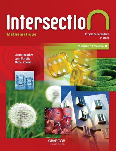 Intersection : mathématique, 2e cycle du secondaire, 1re année