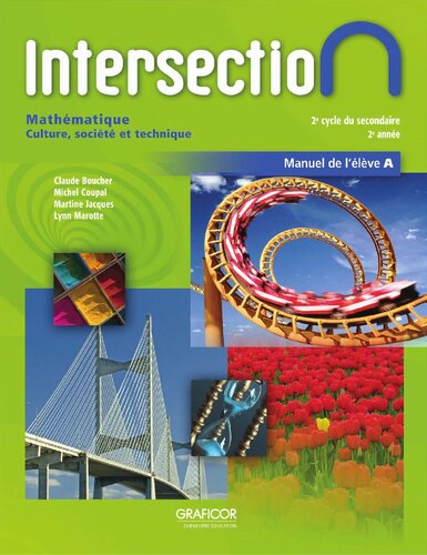 Intersection : mathématique : culture, société et technique : 2e cycle du secondaire, 2e année