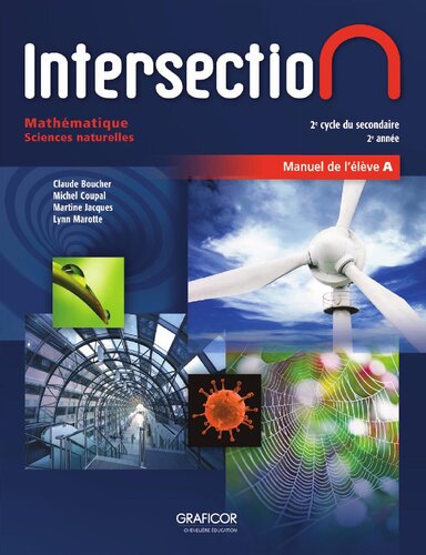 Intersection : mathématique : sciences naturelles : 2e cycle du secondaire, 2e année