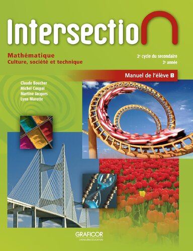 Intersection : mathématique : culture, société et technique : 2e cycle du secondaire, 2e année