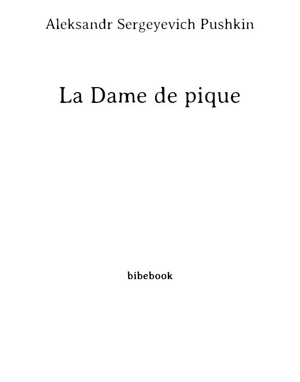 La dame de pique