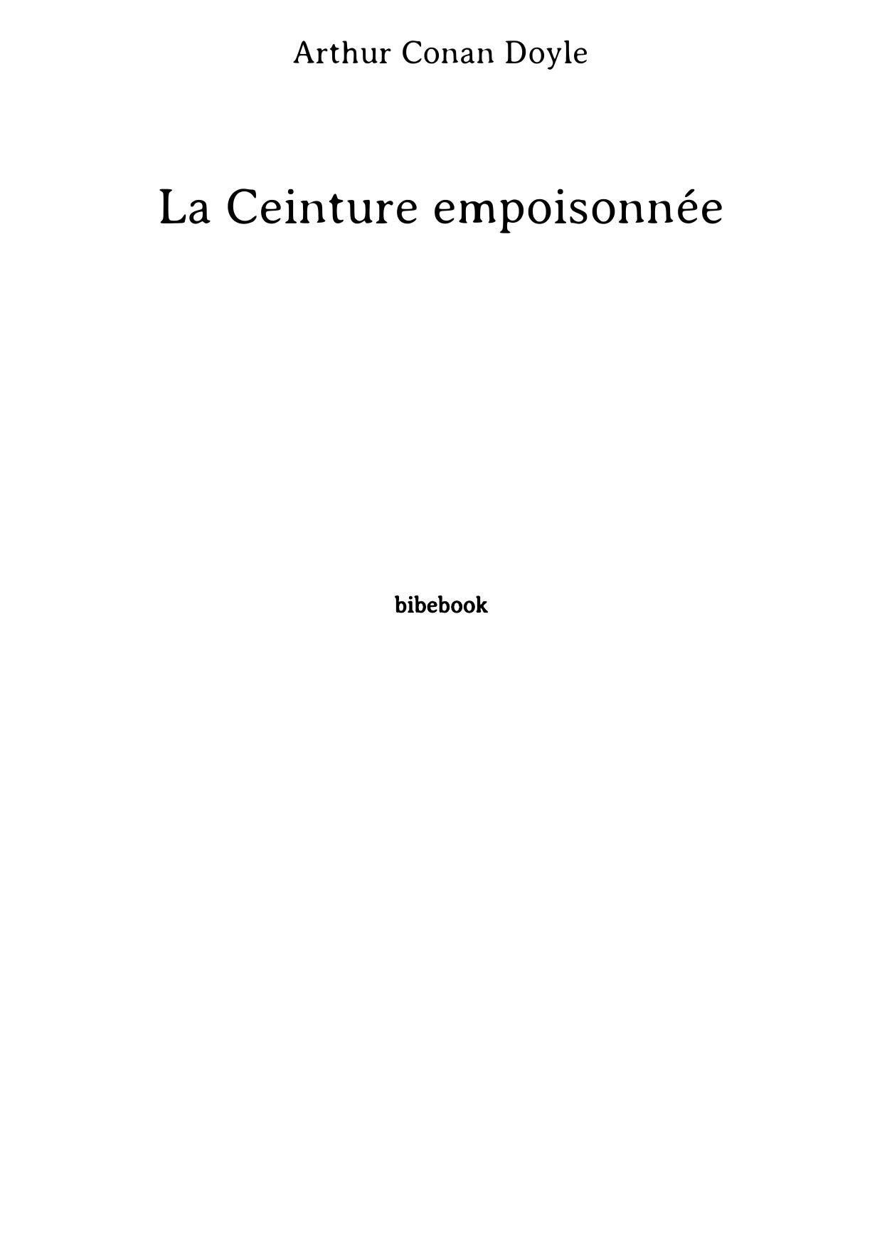 La Ceinture empoisonnée