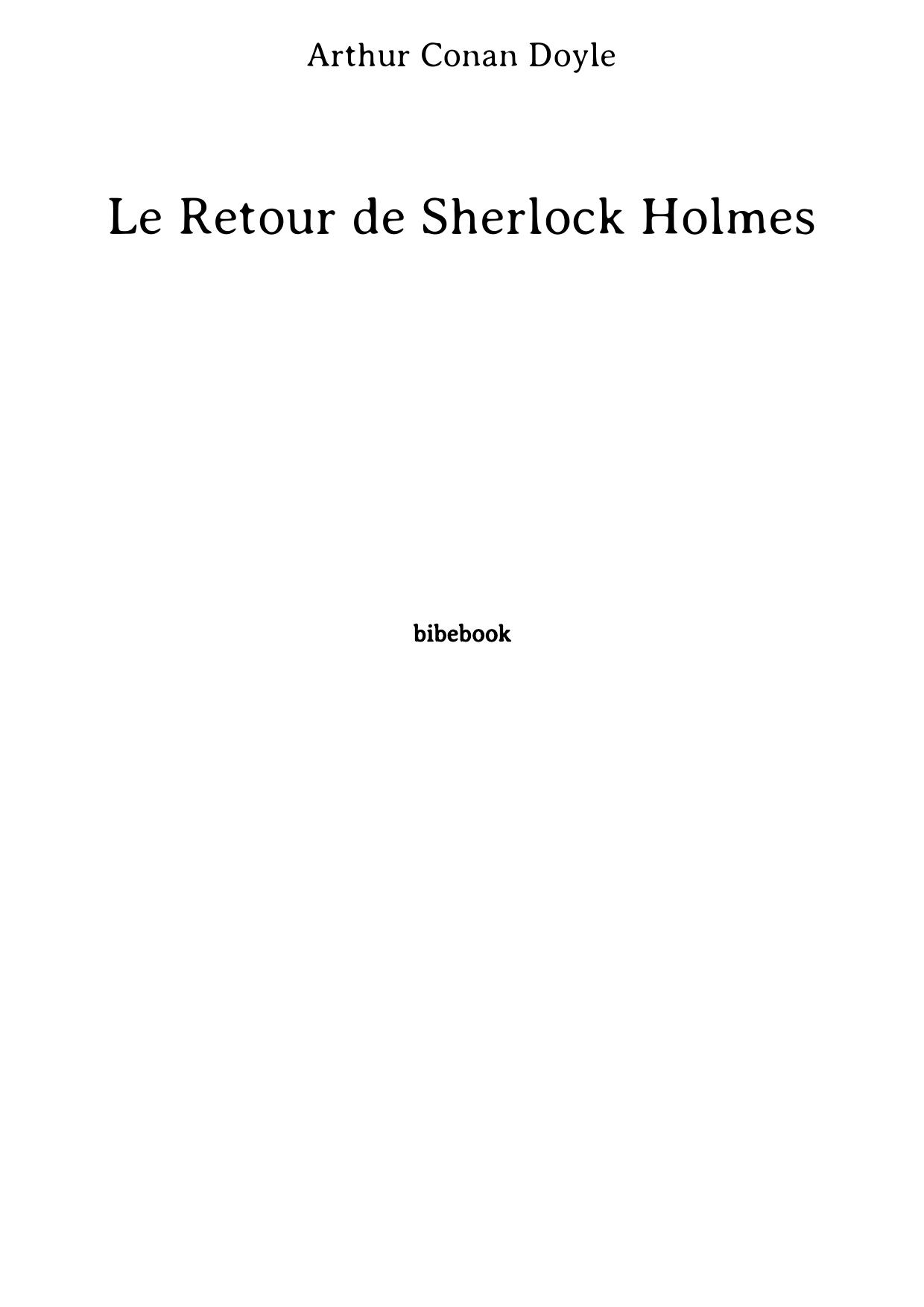 Le Retour de Sherlock Holmes