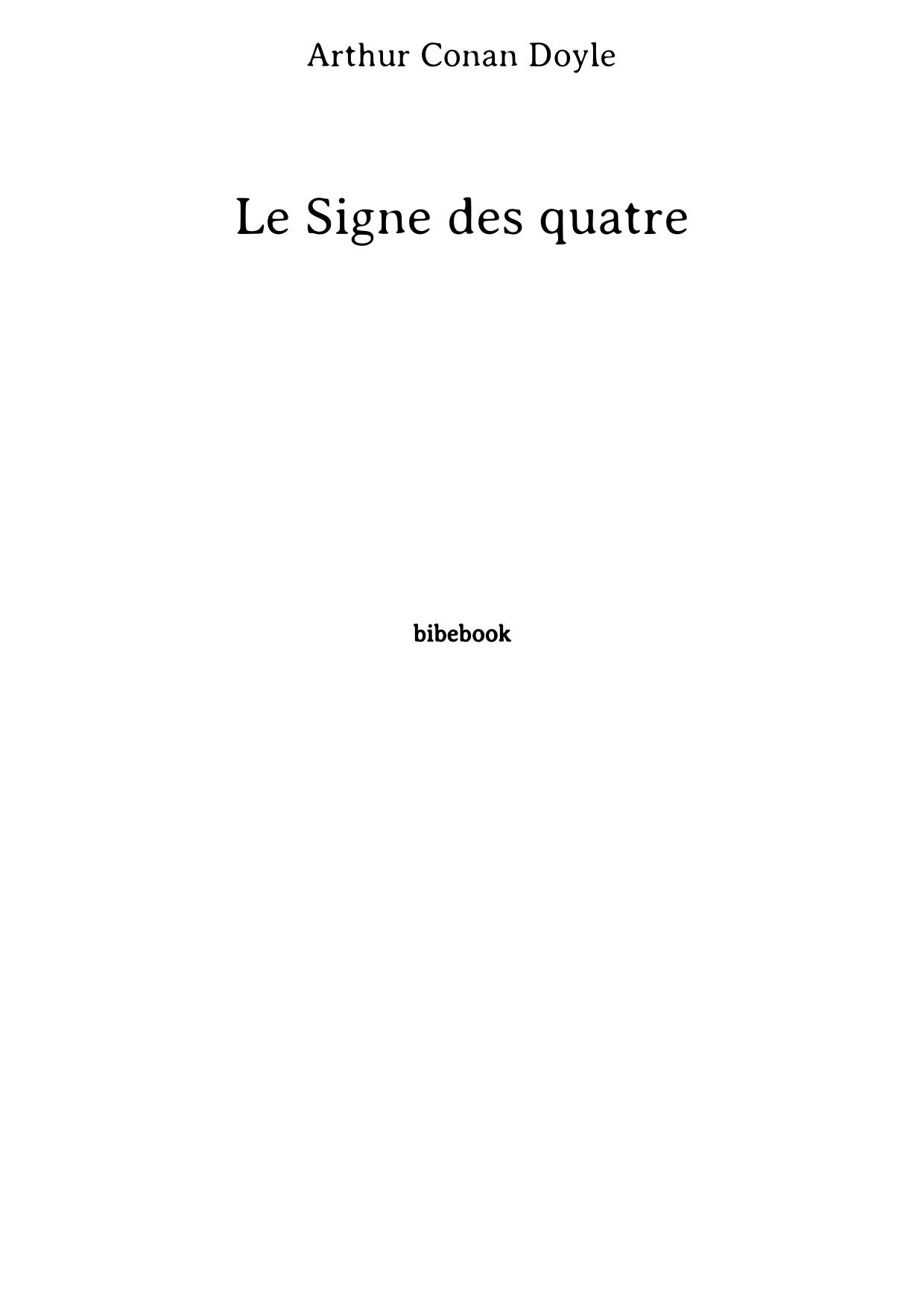 Le Signe des quatre