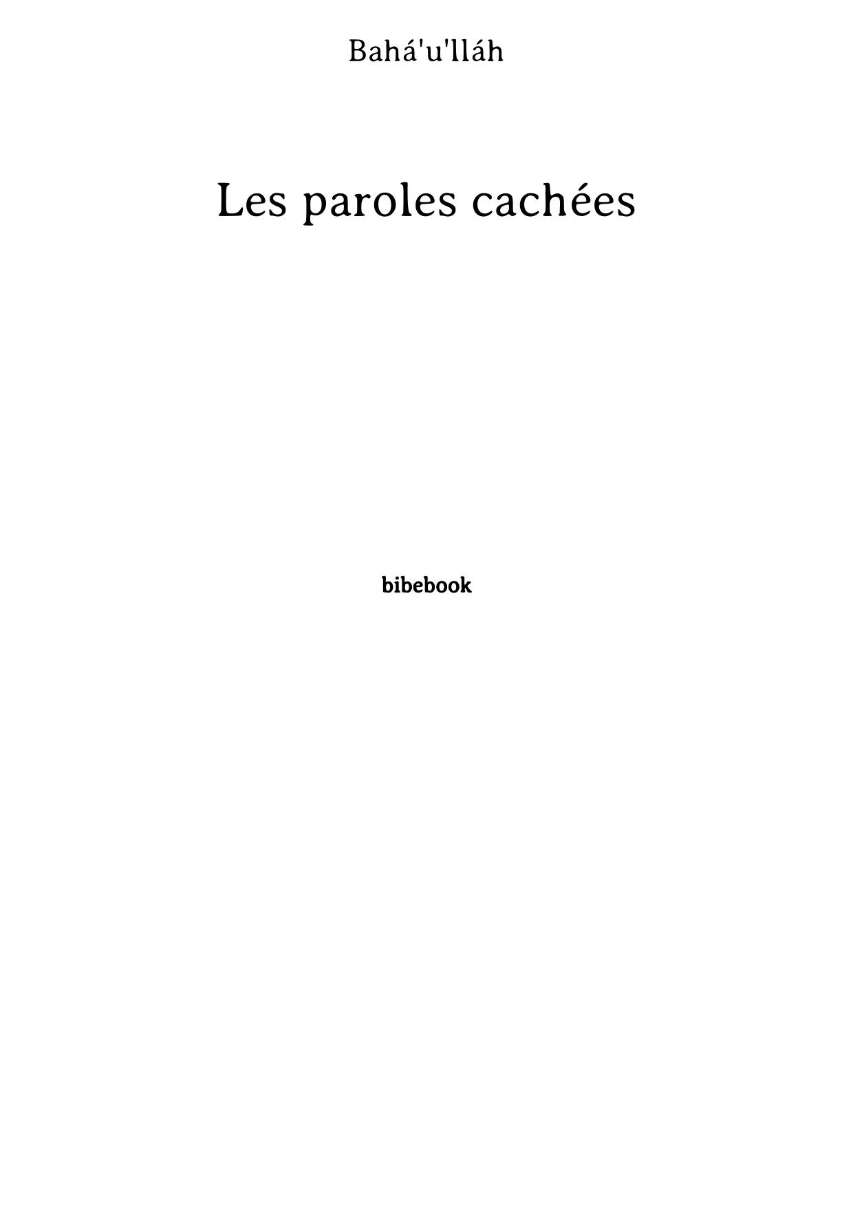 Les paroles cachées