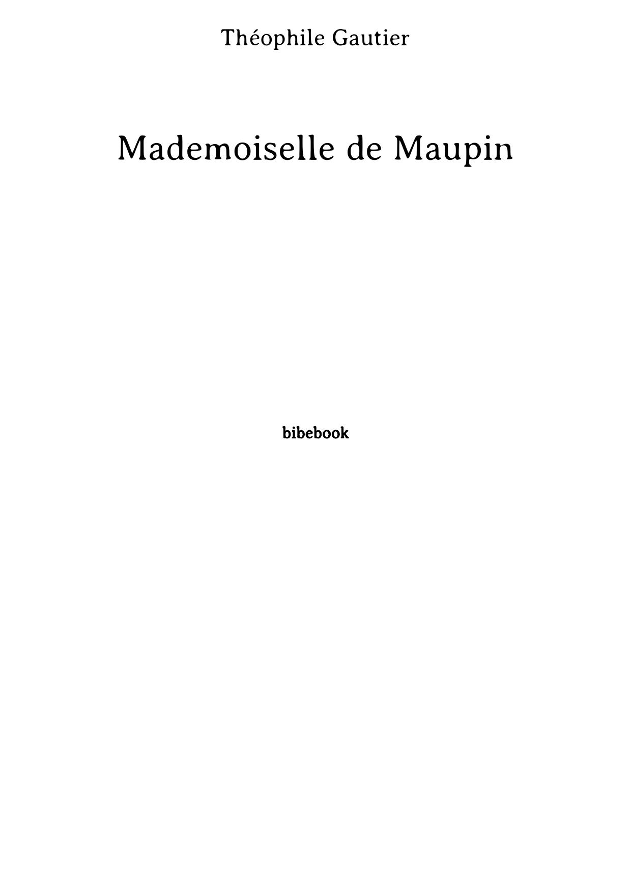 Mademoiselle de Maupin