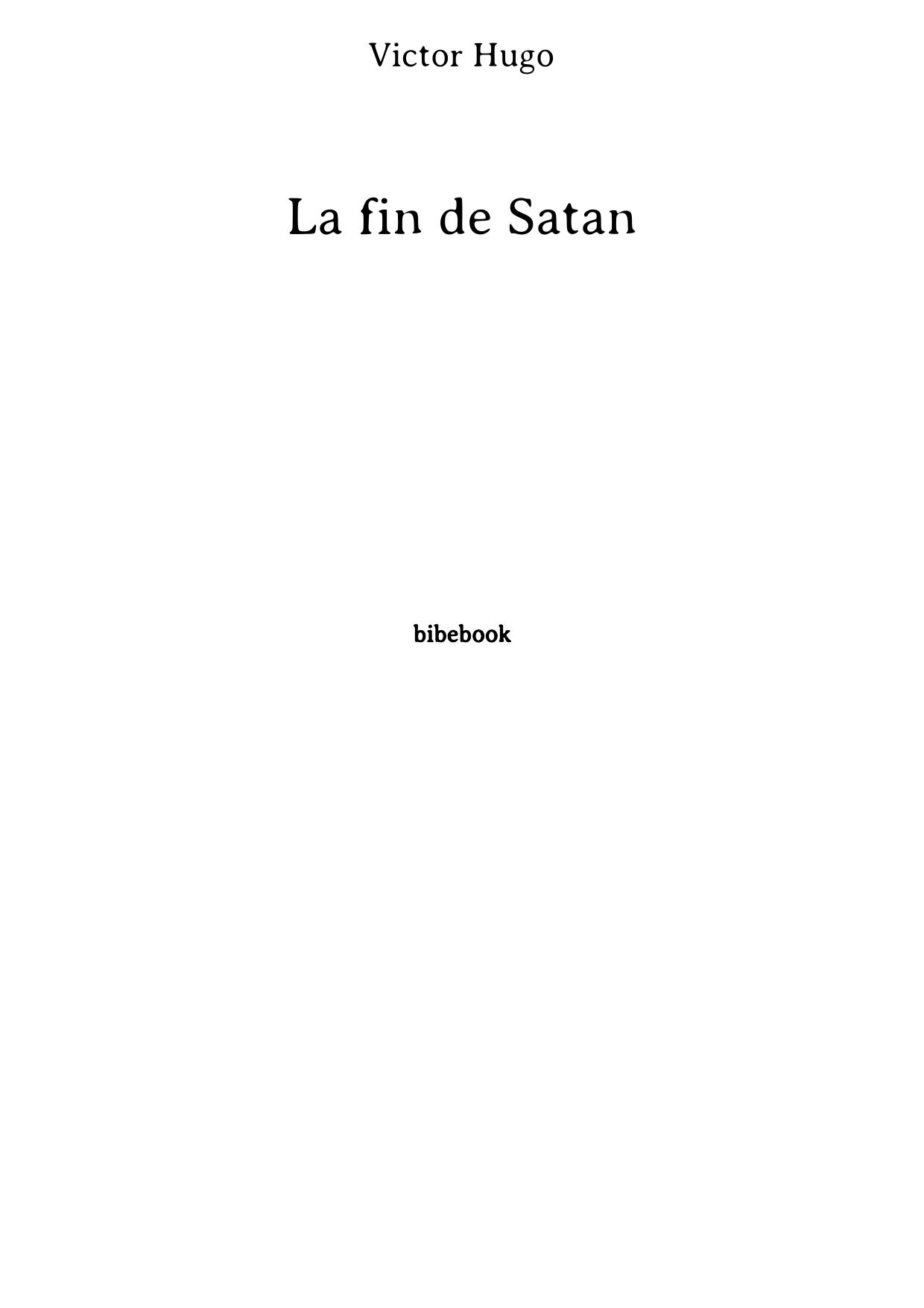 La fin de Satan