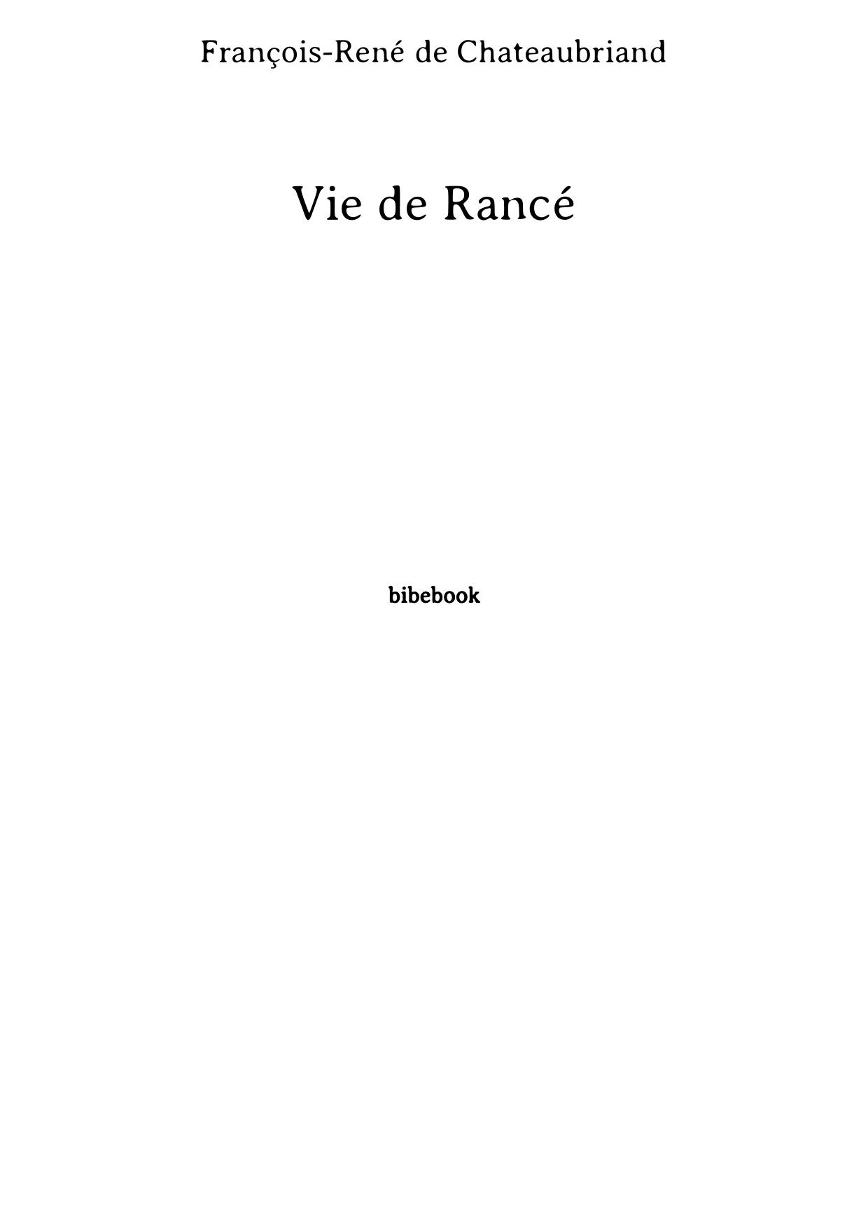 Vie de Rancé