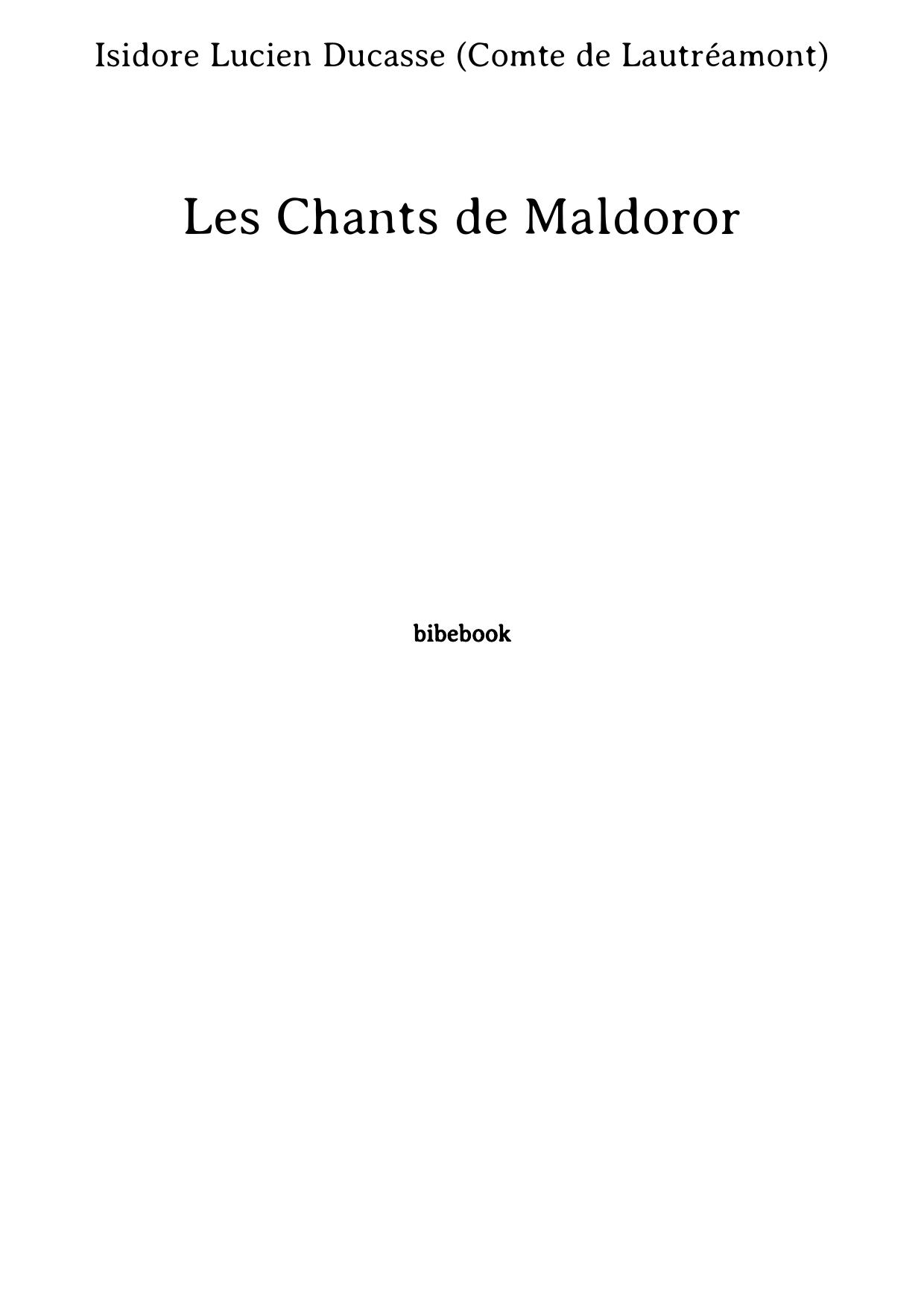 Les Chants de Maldoror