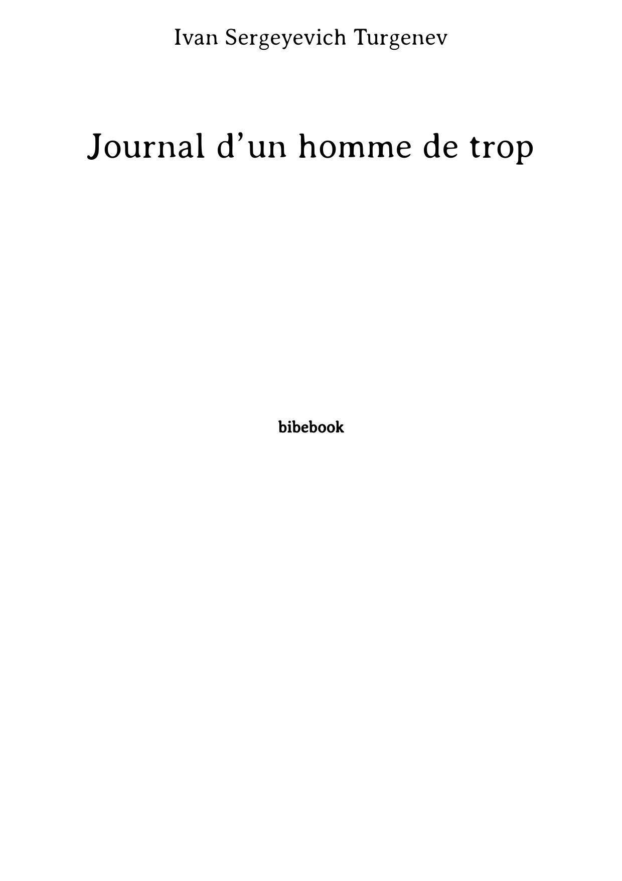 Journal d’un homme de trop