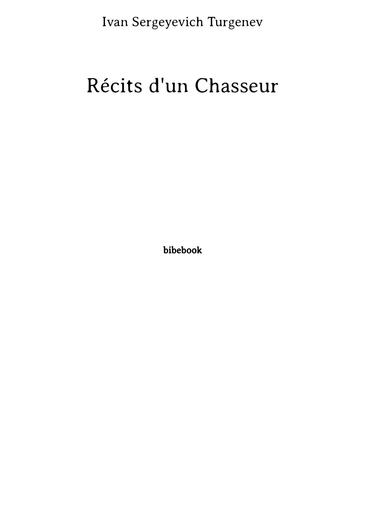 Récits d'un Chasseur