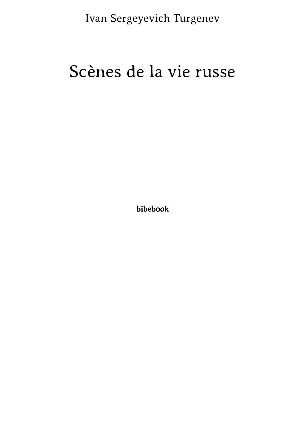 Scènes de la vie russe