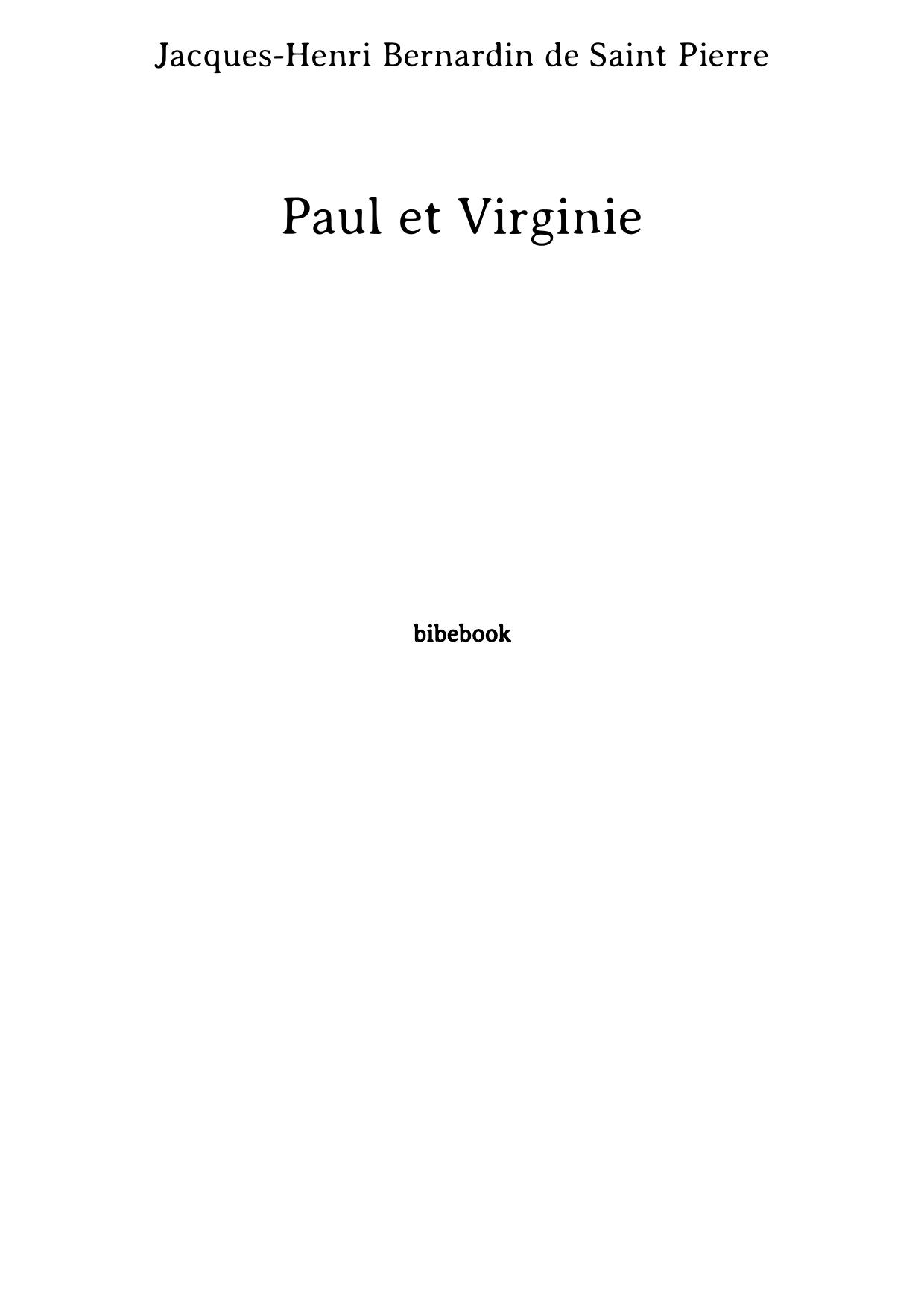 Paul et Virginie (French Edition)