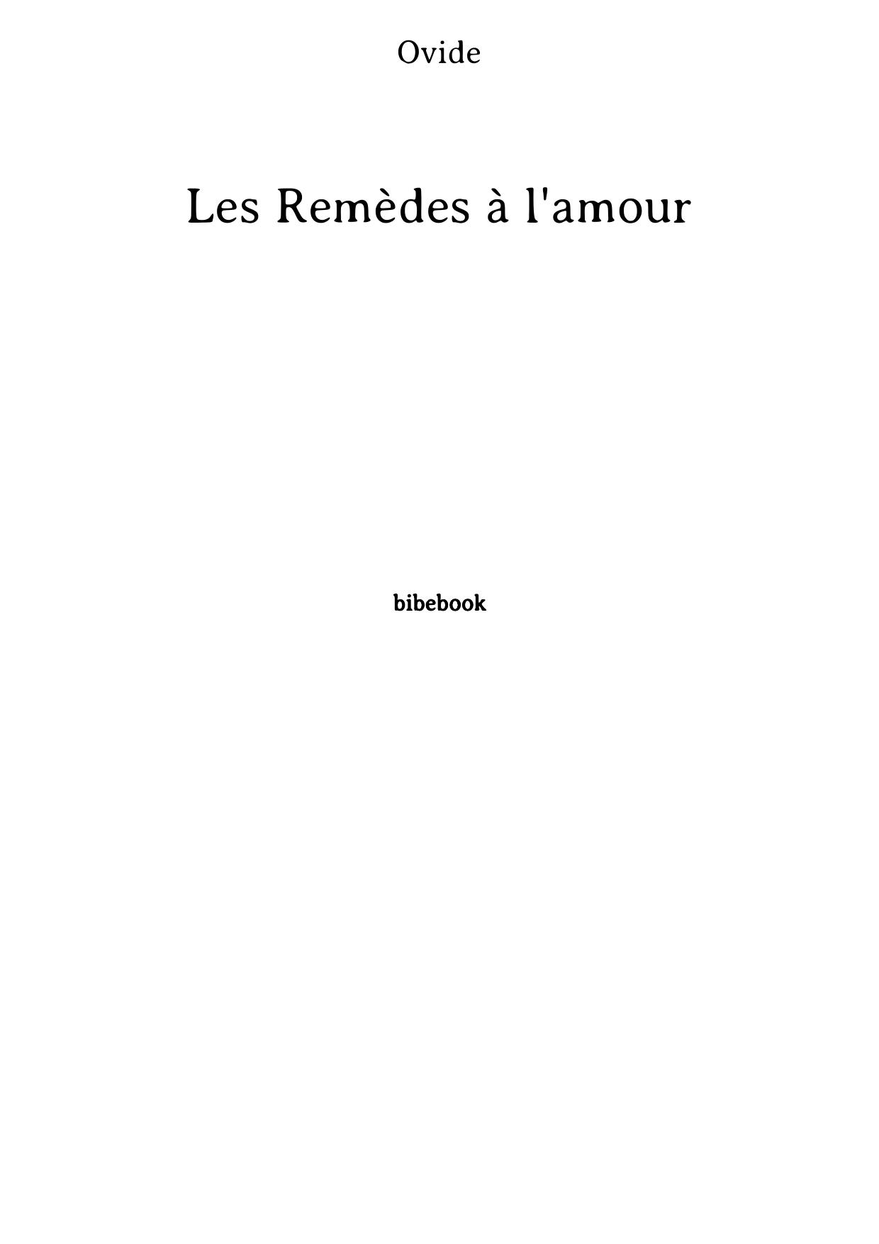 Les Remèdes à l'amour