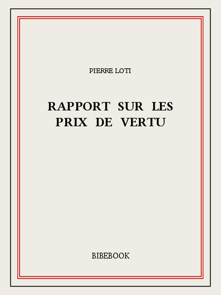 Rapport sur les prix de vertu