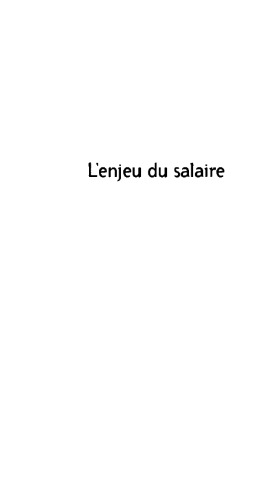 L'Enjeu du salaire