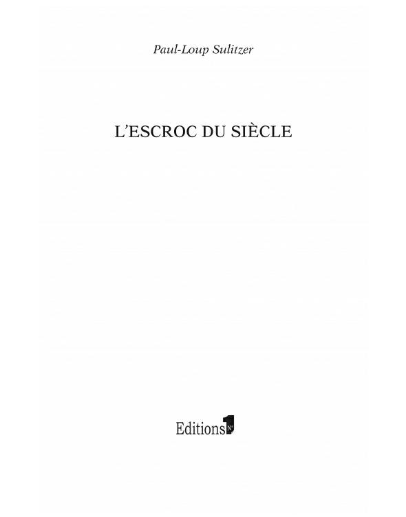 L'Escroc Du Siecle