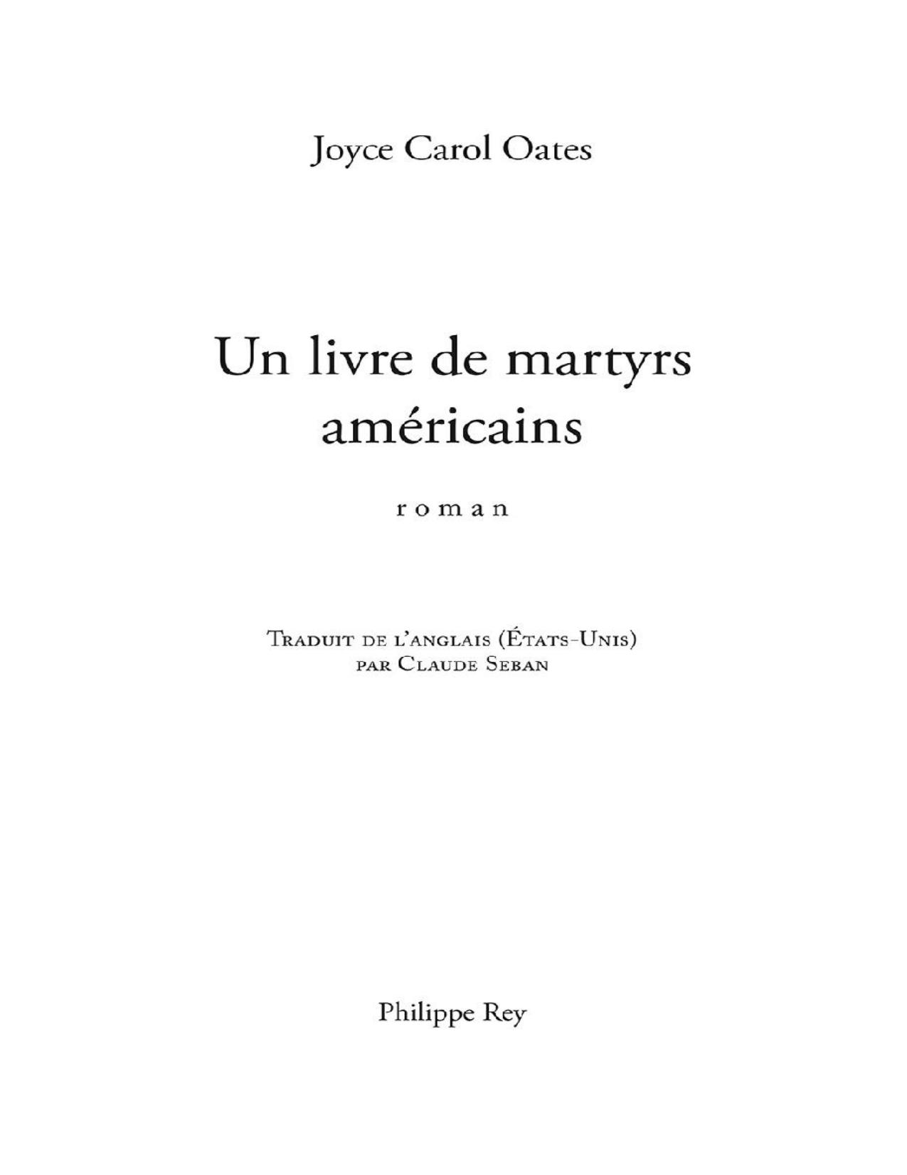 Un livre de martyrs américains