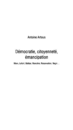 Citoyenneté, démocratie, émancipation