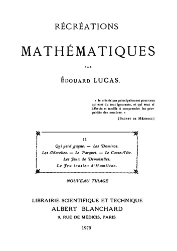 Récréations mathématiques