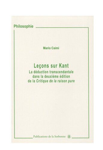 Leçons sur Kant