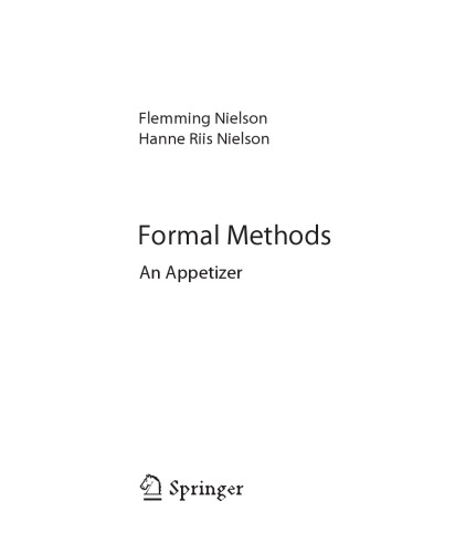 Formal methods : an appetizer