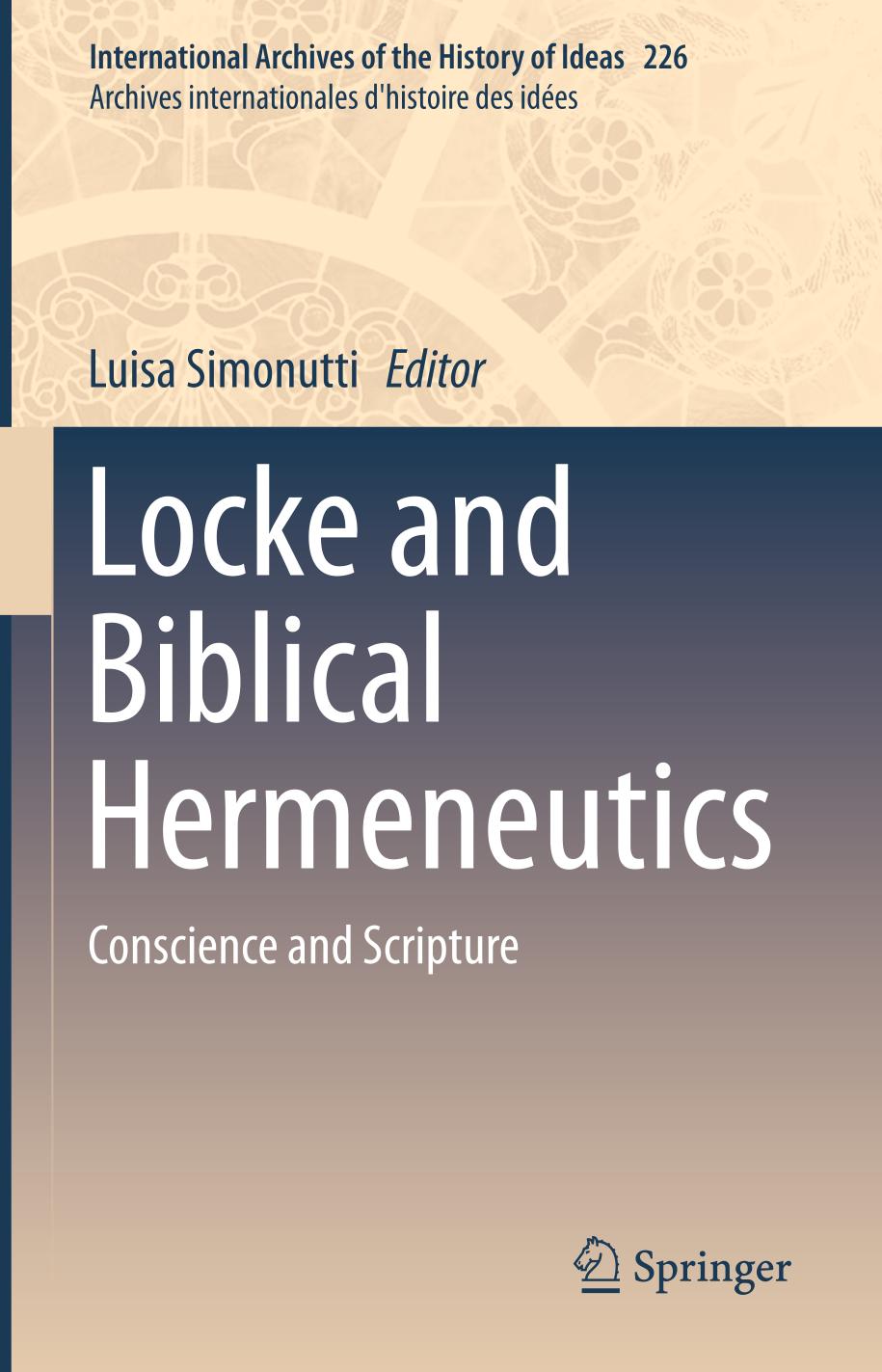 Locke and Biblical Hermeneutics : Conscience and Scripture