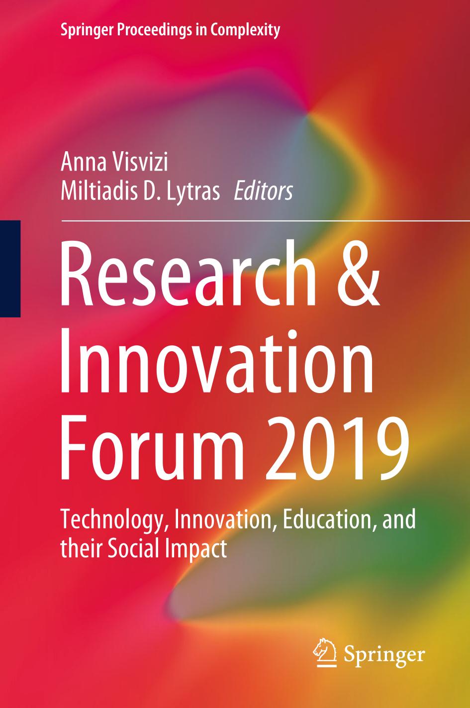 Research et Innovation Forum 2019 : Technology, Innovation, Education, and their Social Impact