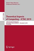 Theoretical Aspects of Computing - ICTAC 2019