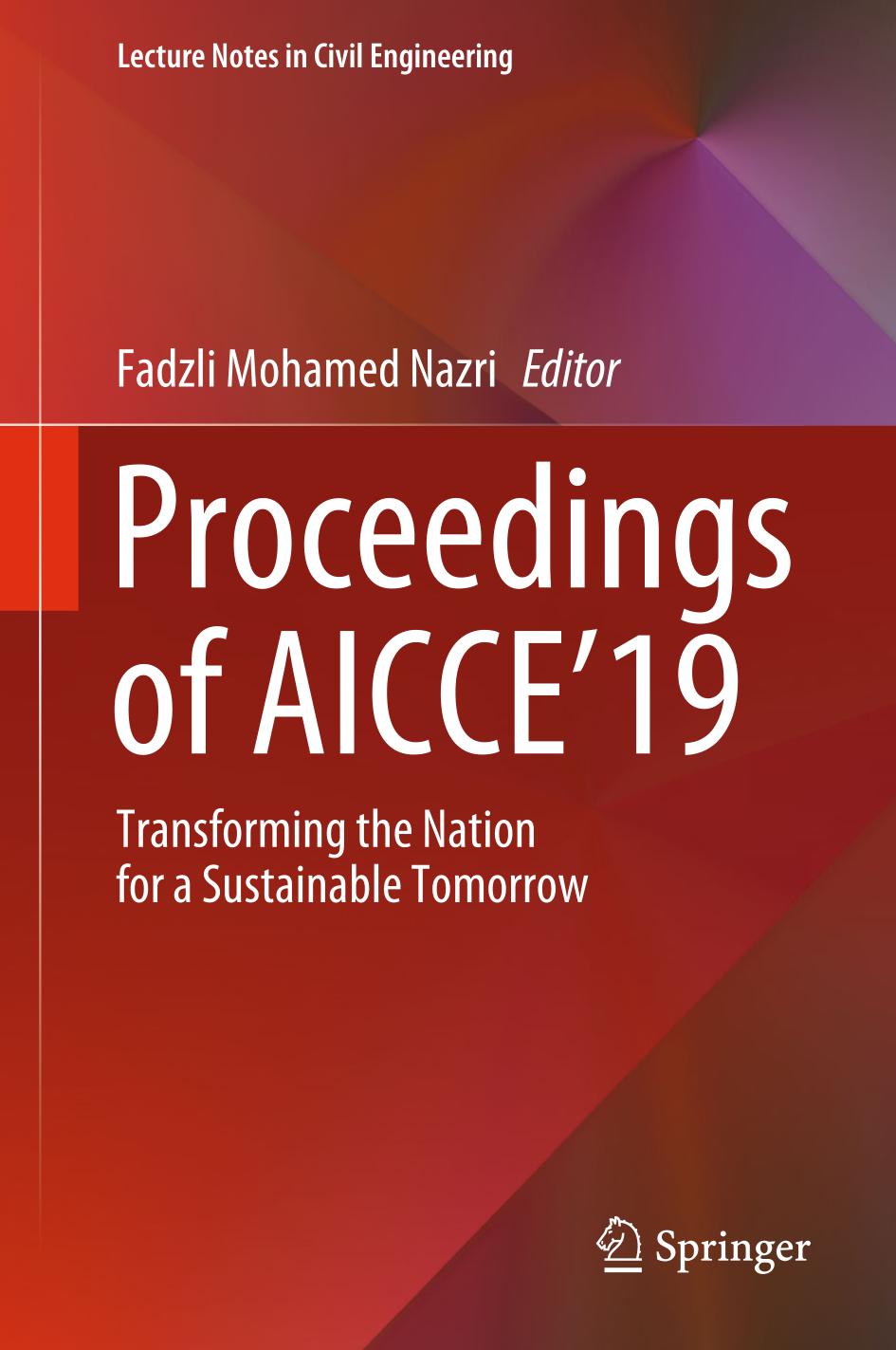 Proceedings of aicce'19 : Transforming the nation for a sustainable tomorrow