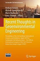 RECENT THOUGHTS IN GEOENVIRONMENTAL ENGINEERING : proceedings of the 3rd.