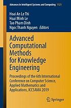 ADVANCED COMPUTATIONAL METHODS FOR KNOWLEDGE ENGINEERING : proceedings of the.