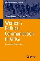 Women's political communication in Africa : issues and perspectives