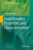 Food powders properties and characterization